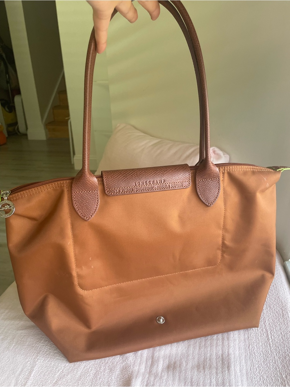 Longchamp Congac Leather-Trim Tote Bag - Picture 6 of 16